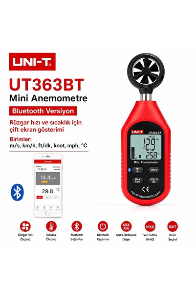 Unit UNI-T UT 363 BT Bluetooth Mini Anemometre
