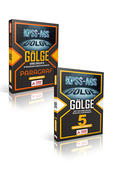 Paraf Akademi KPSS-AGS Çıkmış Sorular ve Gölge Paragraf Soru Bankası+5 Fasikü...