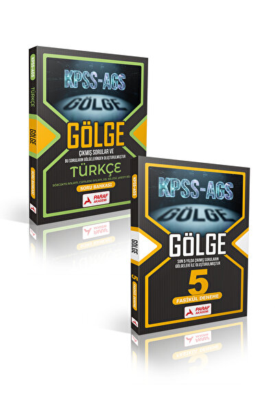 Paraf Akademi KPSS-AGS Çıkmış Sorular ve Gölge Türkçe Soru Bankası+5 Deneme F...