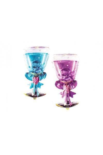 OEM Foil Balloons Cup (Top Bottom Set of 3) Blue