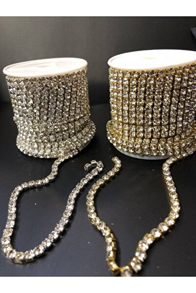 OEM Rhinestone Chain 1.4mm-10y Pink Gold