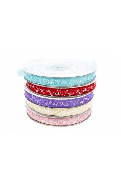 OEM Organza Ribbon With Butterflies 1 Cm Blue