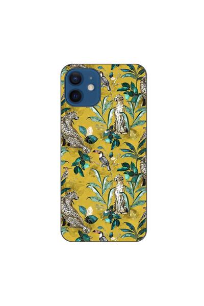OEM Husa compatibila cu Apple iPhone 12 Silicon Gel Tpu Model Yellow Jungle P...