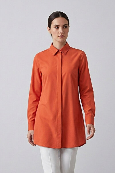 Şiir Elora Comfortable Fit Hidden Button Terikoton Boyfriend Women's Shirt & ...