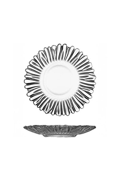 Paşabahçe Glass Tea Plate Set for 6 People Transparent 126 mm