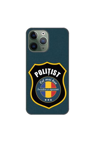 OEM Husa compatibila cu Apple iPhone 11 Pro Silicon Gel Tpu Model Politist