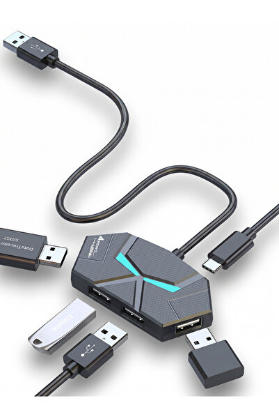 Deppo Trend USB to Type-C USB Multiplexer Pc/Notebook/X-Box/Ps Extender Gamin...