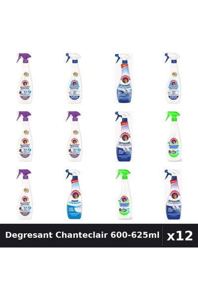 Chanteclair Set 12 Degresant Universal 600-625ml - Lavanda, Lămâie, Bicarbonat
