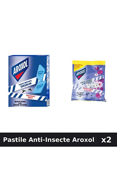 Aroxol Set 2 Pastile Anti-Insecte 20+30 bucati - Protectie Casa Eficienta