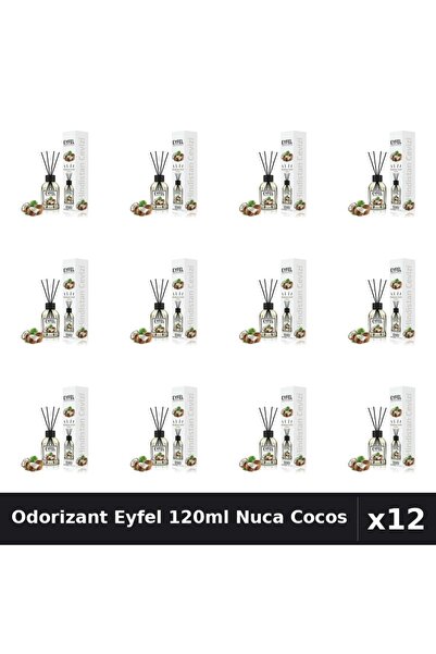Eyfel Set 12 Odorizant Camera Betisoare Nuca De Cocos 120ml - Parfum Intens