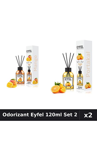 Eyfel Set 2 Odorizant Camera Betisoare 120ml - Mango, Portocala - Parfum