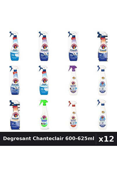 Chanteclair Set 12 Degresant Universal 600-625ml - 8 Arome, Anticalcar, Detar...
