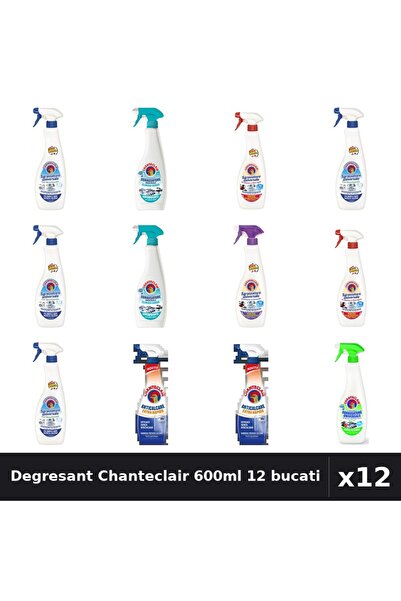 Chanteclair Set 12 Degresant Universal 600-625ml - 6 Arome, Bicarbonat, Marsilia