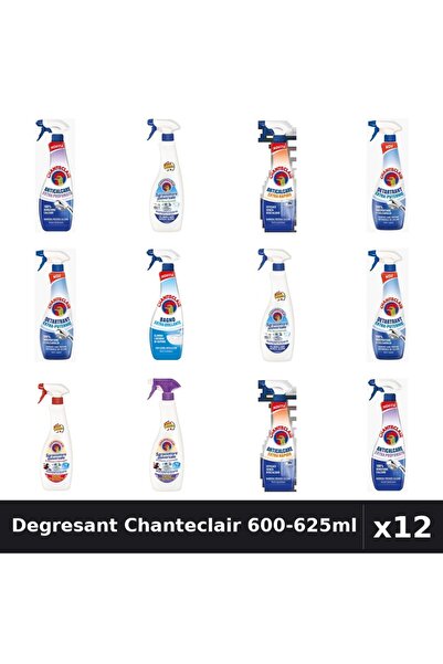 Chanteclair Set 12 Degresant Universal 600-625ml - 7 Arome Asortate, Bicarbon...