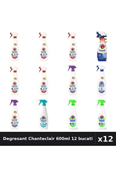 Chanteclair Set 12 Degresant Universal 600ml - 7 Arome, Anticalcar 625ml