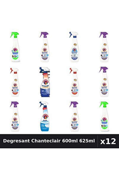 Chanteclair Set 12 Degresant Universal 600ml 625ml - 7 Arome Asortate Curatenie