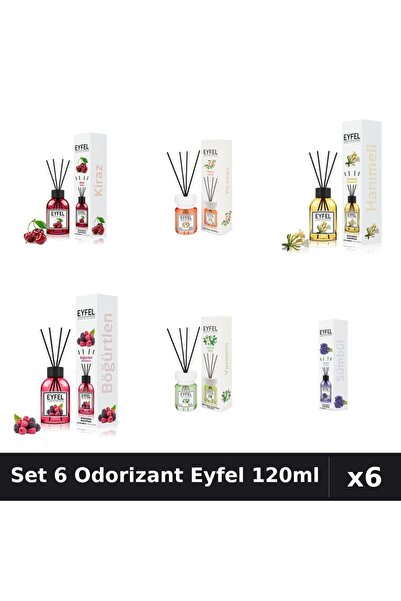 Eyfel Set 6 Odorizante Camera Betisoare, Acacia, Cirese, Fructe De Padure, Ia...