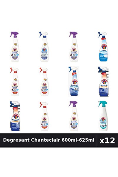 Chanteclair Set 12 Degresant Universal 600ml-625ml - 8 Arome Asortate Curatenie