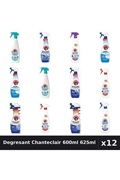 Chanteclair Set 12 Degresant Universal 600-625ml - 8 Arome, Anticalcar, Detar...