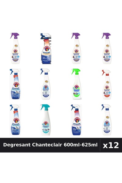 Chanteclair Set 12 Degresant Universal 600ml-625ml - 9 Arome Asortate - Curat...