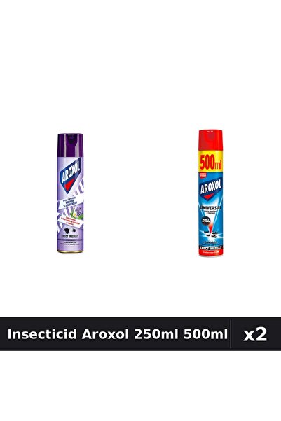Aroxol Set 2 Spray Insecticid 250ml + 500ml - Anti Gandaci, Tantari, Muste