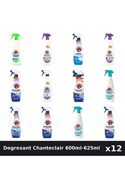 Chanteclair Set 12 Degresant Universal 600ml-625ml - 8 Arome, Anticalcar, Det...