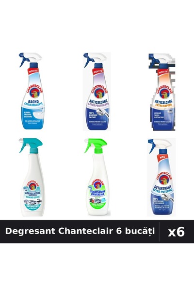 Chanteclair Set 6 Degresant Universal 600ml-625ml - Anti-Miros, Lămâie, Extra...