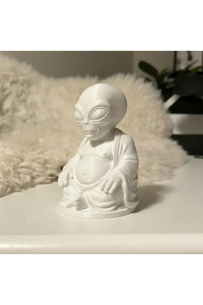 OEM Statueta Decorativa Alien Meditatie, Obiect Decor Casa si Birou