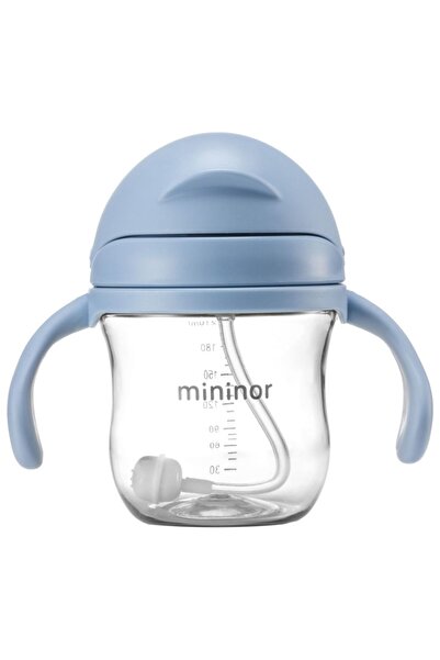 Mininor - Non-spill Trainer Straw Cup - BPA and BPS Free Tritan, Weighted Str...