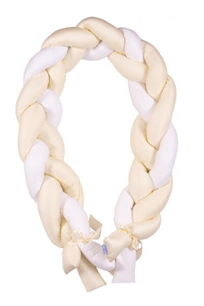 BabyMatex Cotton side protection Cotton Bumper The Braid Beige 2 m, height 16...