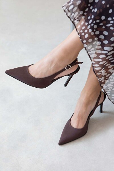 STRASWANS Aira Women's Heeled Fabric Shoes Brown