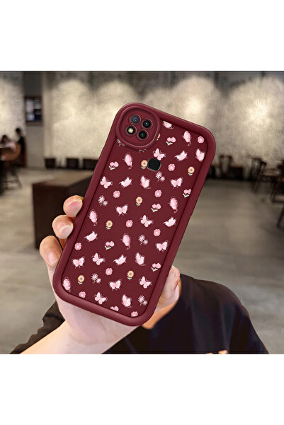 quırkshıeld Redmi 9C/10A Uyumlu Zarif küçük çiçek kelebek baskılı şok emici g...