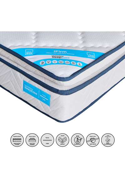 Home Box SleepEase iFirm Pillow Top Foam Extra Firm Twin Mattress - 120x200x2...