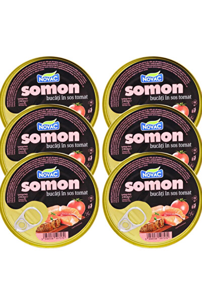 Novac Pachet 6x Novac- Somon bucati in sos tomat 240g