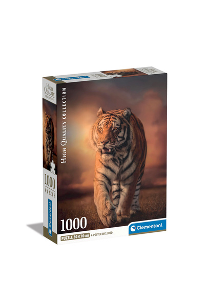CLEMENTONI Παζλ High Quality Collection Τίγρης 1000 τμχ - Compact Box