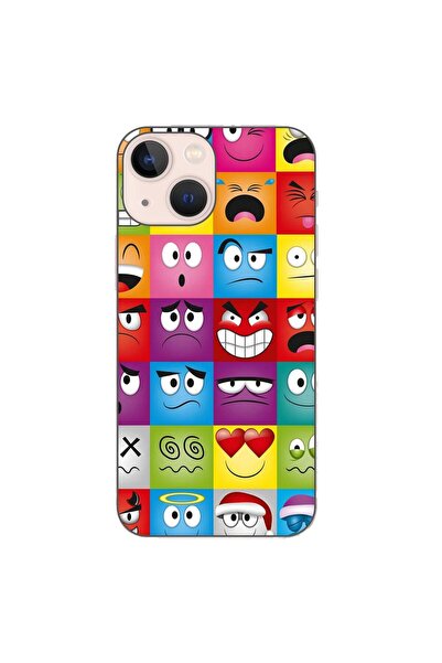 OEM Husa compatibila cu Apple iPhone 13 Mini Silicon Gel Tpu Model Funny Faces