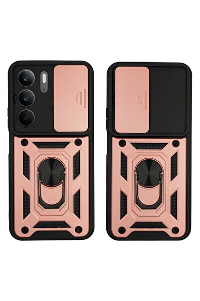 Sonique Θήκη Ring Armor CamPro Realme C75 4G Ροζ Χρυσό