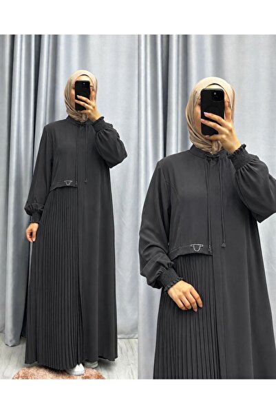 moda acar YANDAN SIK PİLİSELİ FERACE