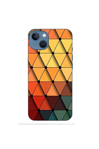 OEM Husa compatibila cu Apple iPhone 13 Silicon Gel Tpu Model Abstract Tiles