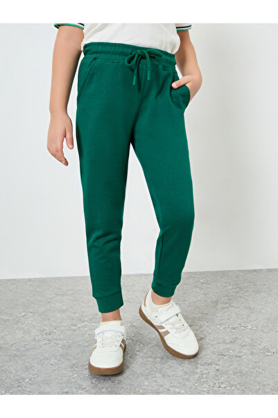 Styli Kids Green Cotton Joggers