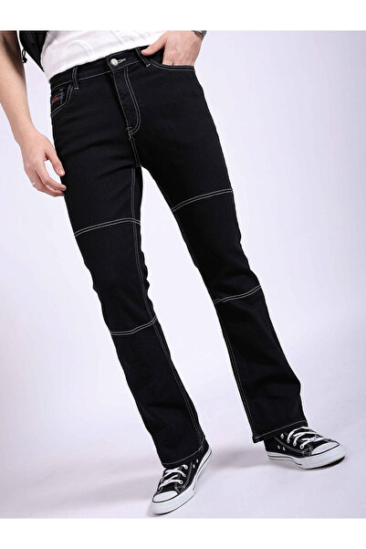 The Indian Garage Co By Styli Men Bootcut Fit Solid Jeans