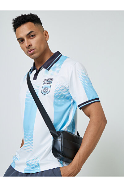 Styli Men Argentina Short Sleeve Jersey FIFA Football Polo