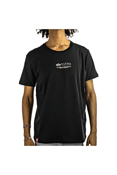 Alpha Industries Tricou negru pentru bărbați cu imprimeu
