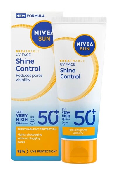 Nivea Sun BREATHABLE UV FACE Shine Control Reduces pores visibility SPF 50+ C...
