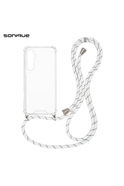 Sonique Θήκη Σιλικόνης με Κορδόνι Armor Clear Realme C65 4G Rainbow Λευκό