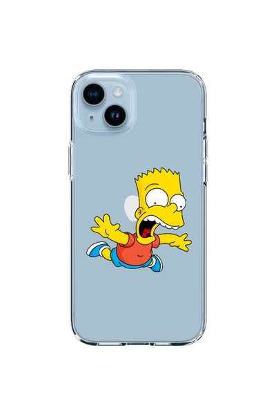 OEM Husa compatibila cu Apple iPhone 14 Silicon Transparenta Model Simpson Ba...