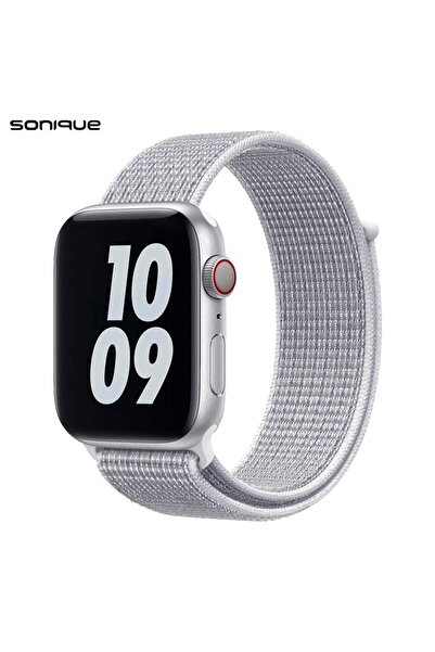 Sonique Λουράκι Official Nylon Band για Apple Watch (38/40/41MM) Ανοιχτό Γκρι
