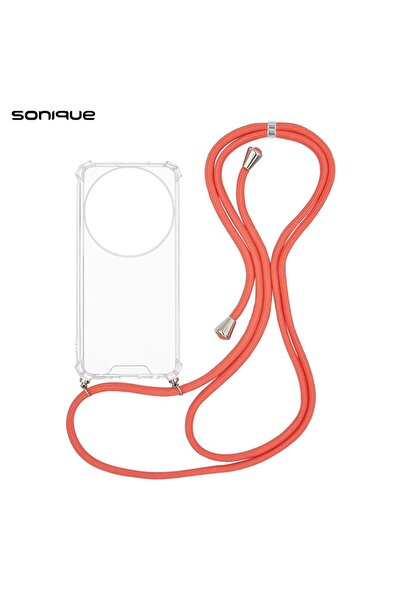 Sonique Θήκη Σιλικόνης με Κορδόνι Armor Clear Xiaomi Xiaomi 15 Ultra 5G Κοραλλί