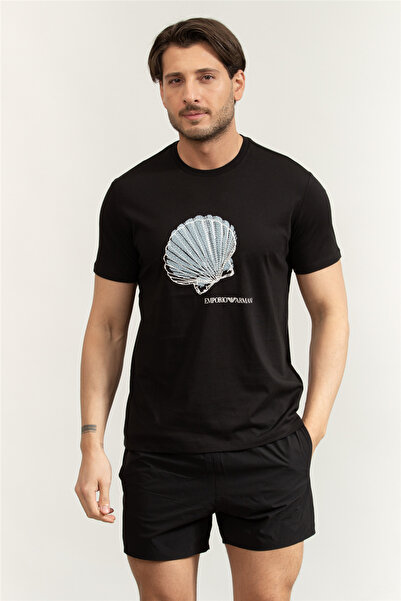 Emporio Armani Erkek Bisiklet Yaka T-Shirt Siyah