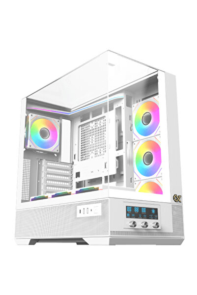 Xigmatek Vision Arctic E-ATX Mid Tower PC Case With 7x 120mm ARGB Fans
